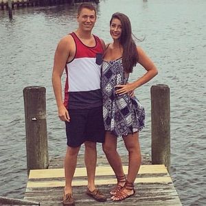 Red, White, and Blue Patterned Dress